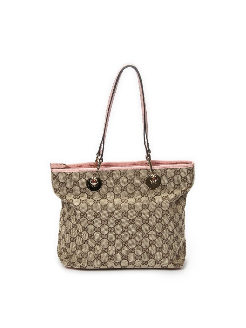 Gucci Medium Eclipse Tote Bag Pink Beige GG Canvas